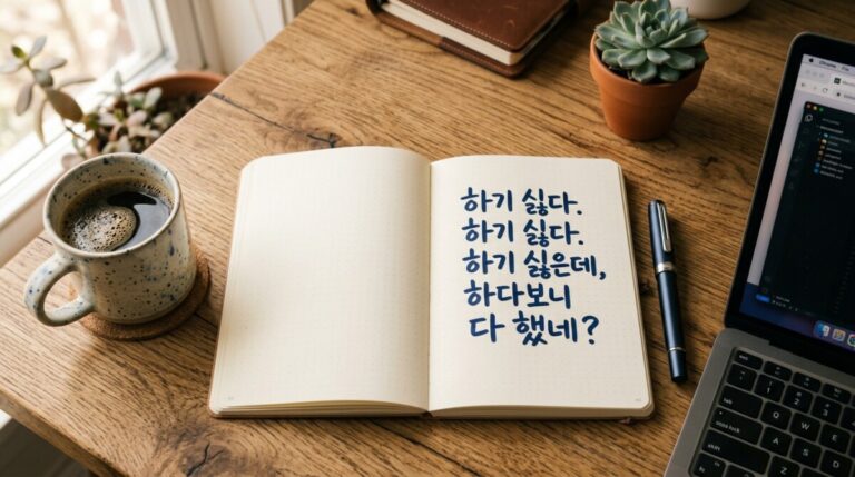 스트레스 학습과 뇌과학 - 직장인 번아웃 극복과 실행력을 담은 책상 위 손글씨 노트